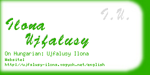 ilona ujfalusy business card